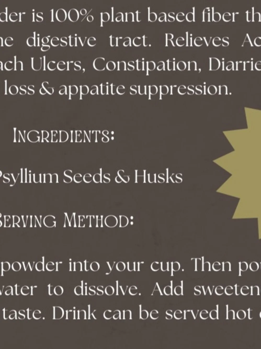 Psyllium Husks Dried Herb